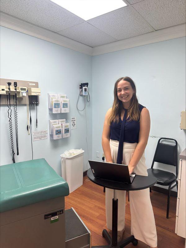 Isabel during her internship