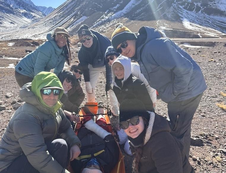Argentina Summer Fellows participating in a high-altitude mountain medicine simulation